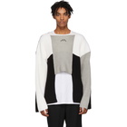 A-Cold-Wall* Black and Grey Panelled Crewneck Sweater