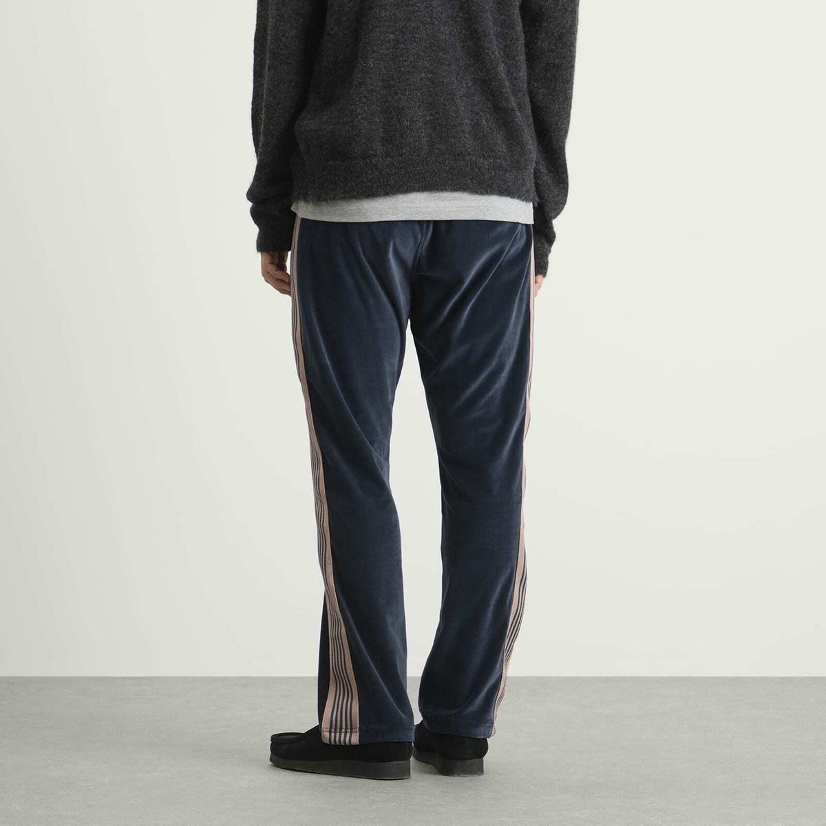 Needles Men's Velour Track Pants in Steel Blue