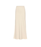 Agnona - Satin-twill midi skirt