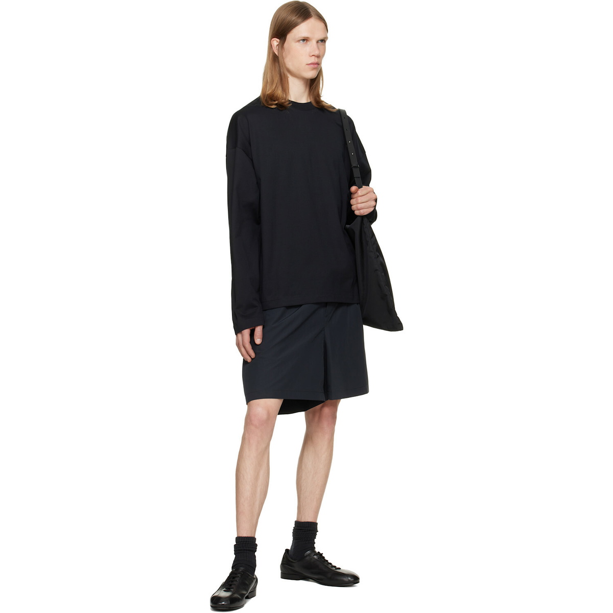 Jil Sander Black Polyester Shorts