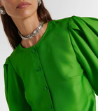 Carolina Herrera Puff-sleeve silk blouse