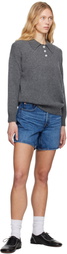 Levi's Blue 501 Mid Thigh Denim Shorts
