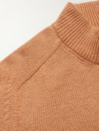 TOM FORD - Dip-Dyed Cashmere, Mohair and Silk-Blend Mock-Neck Sweater - Orange