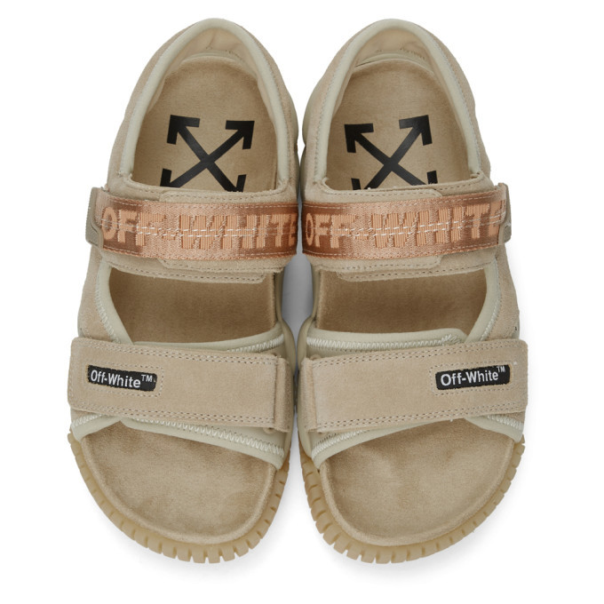 Off-White Beige Oddsy Minimal Trekking Sandals Off-White