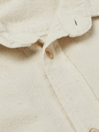The Elder Statesman - Jupiter Brushed Cotton and Silk-Blend Overshirt - Neutrals