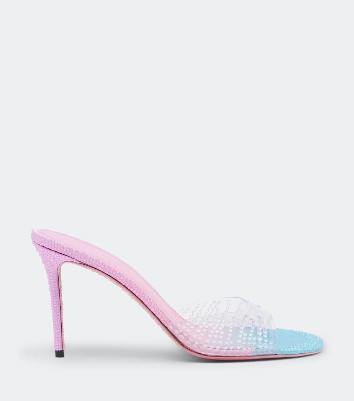 Mach & Mach Crystal Flame embellished PVC mules