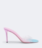 Mach & Mach Crystal Flame embellished PVC mules