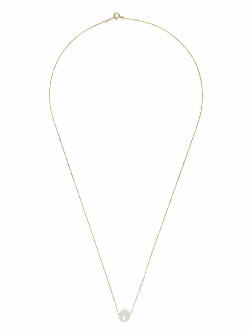 Mizuki 14K Yellow Gold Sea Of Beauty Pearl And Diamond Necklace