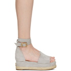 Chloe Grey Suede Lauren Espadrille Sandals