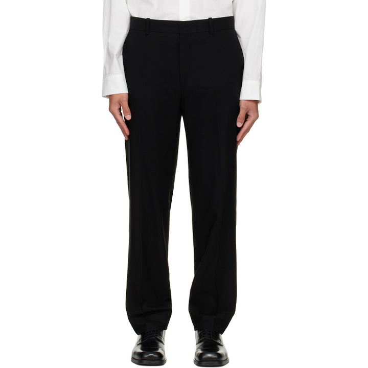 Photo: Solid Homme Black Wool Set-Up Trousers