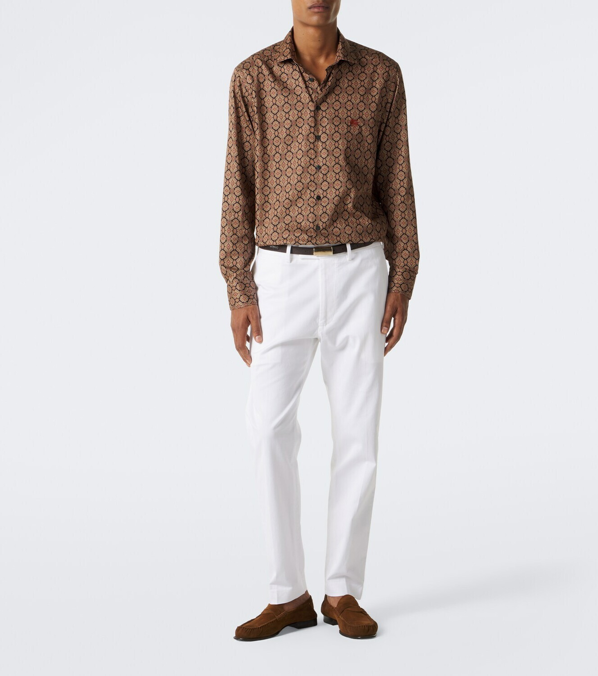 Etro Printed cotton poplin shirt