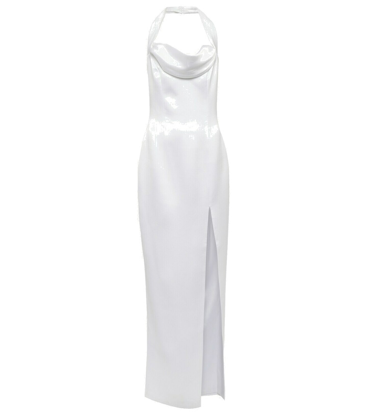 Photo: Rasario Bridal halterneck satin gown