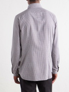 Slowear - Glanshirt Button-Down Collar Houndstooth Cotton Shirt - Brown