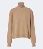 Róhe Wool-blend half-zip sweater