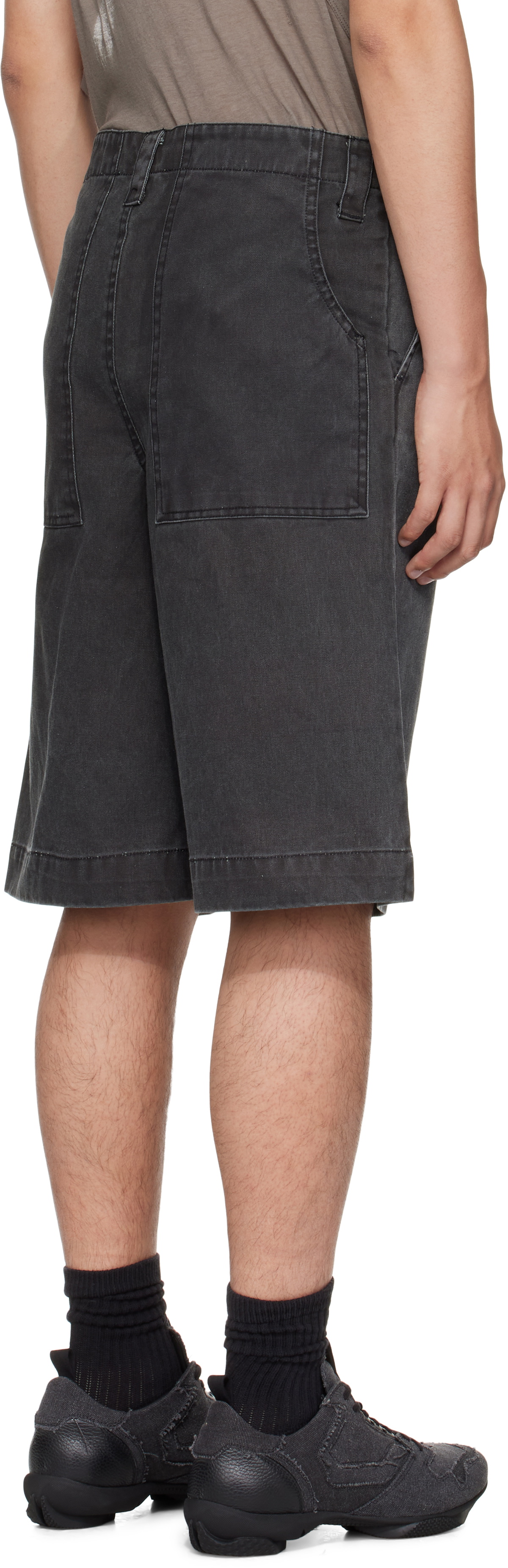 Gerrit Jacob Black Printed Denim Shorts