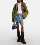 The Attico Belted denim miniskirt