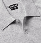 TOM FORD - Mélange Cashmere Polo Shirt - Gray