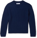 AFFIX - Waffle-Knit Merino Wool Sweater - Blue