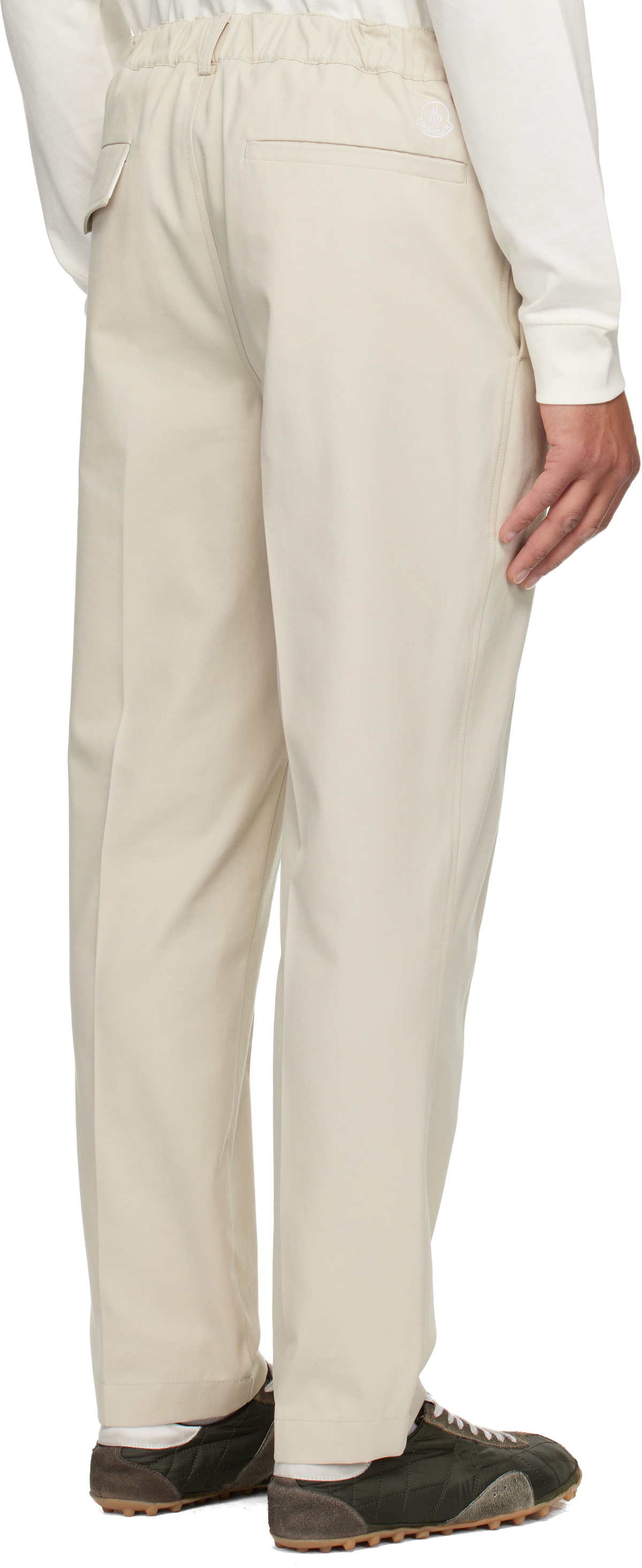 Moncler Beige Tailored Gabardine Trousers