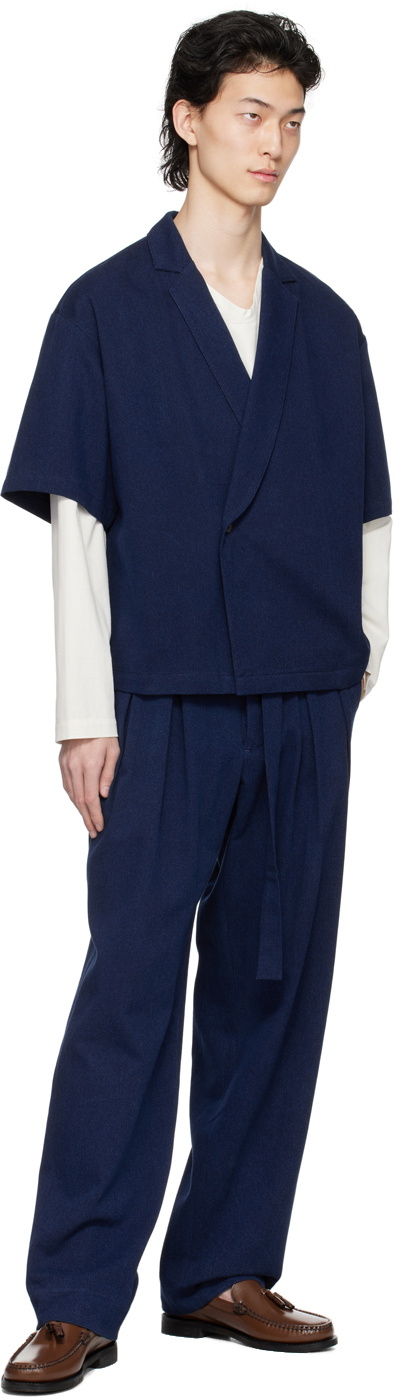 King & Tuckfield Indigo Wrap Denim Shirt