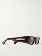 Jacques Marie Mage - Enfants Riches Déprimés The Upsetter Rectangular-Frame Tortoiseshell Acetate and Silver-Tone Sunglasses