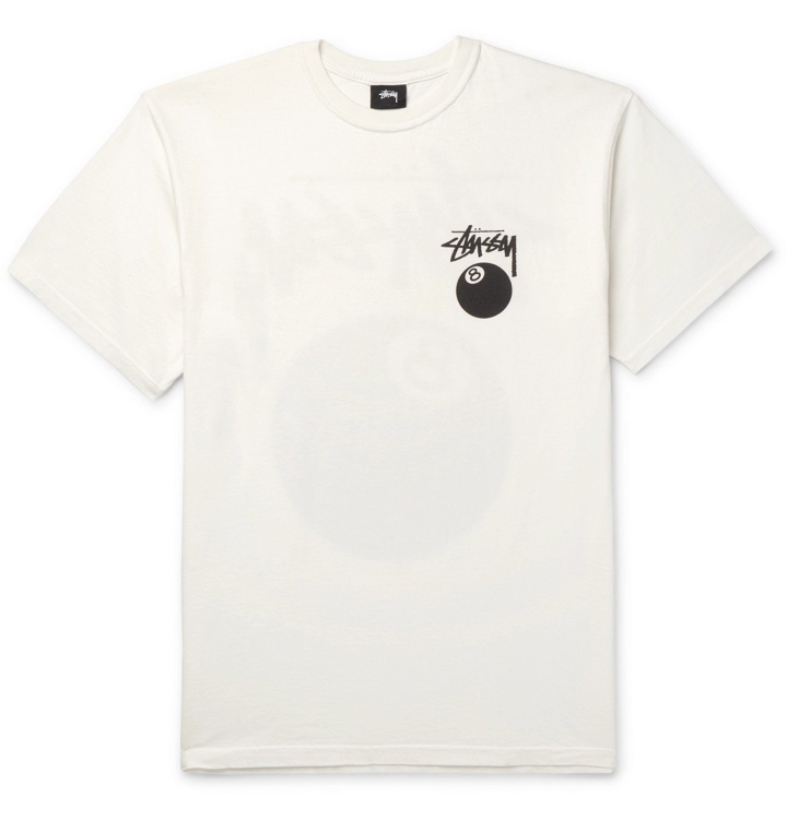 Photo: Stüssy - Logo-Printed Cotton-Jersey T-Shirt - Neutrals