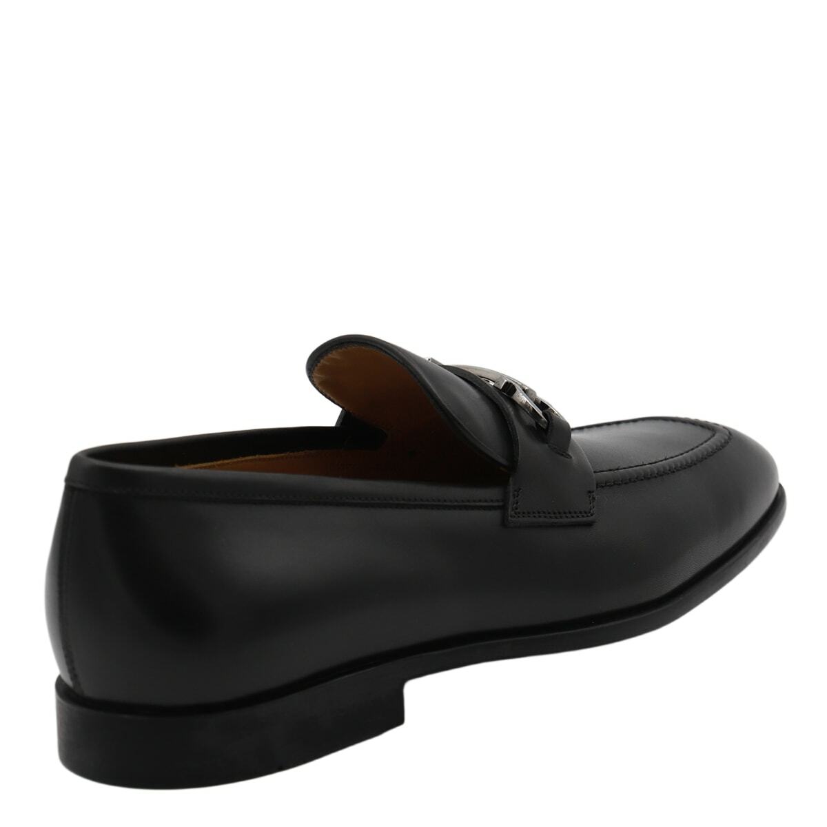 Ferragamo Black Leather Loafers Salvatore Ferragamo