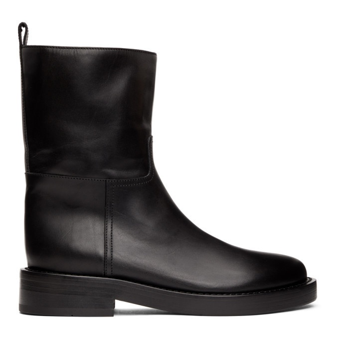 Photo: Ann Demeulemeester Black Leather Zip-Up Boots