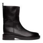 Ann Demeulemeester Black Leather Zip-Up Boots