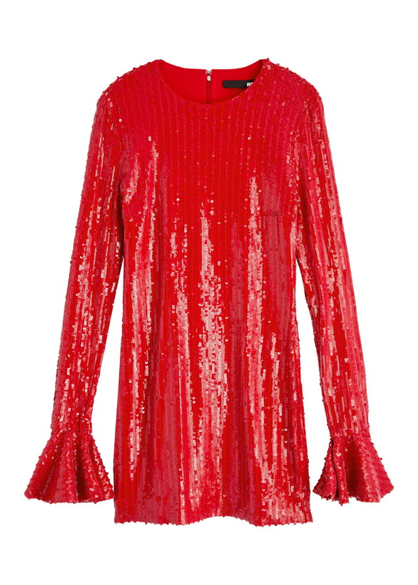 Photo: Rotate Sunday Sequin-embellished Tulle Mini Dress Red 34 (UK6 / XS)