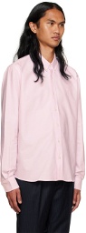 AMI Paris Pink Spread Collar Shirt