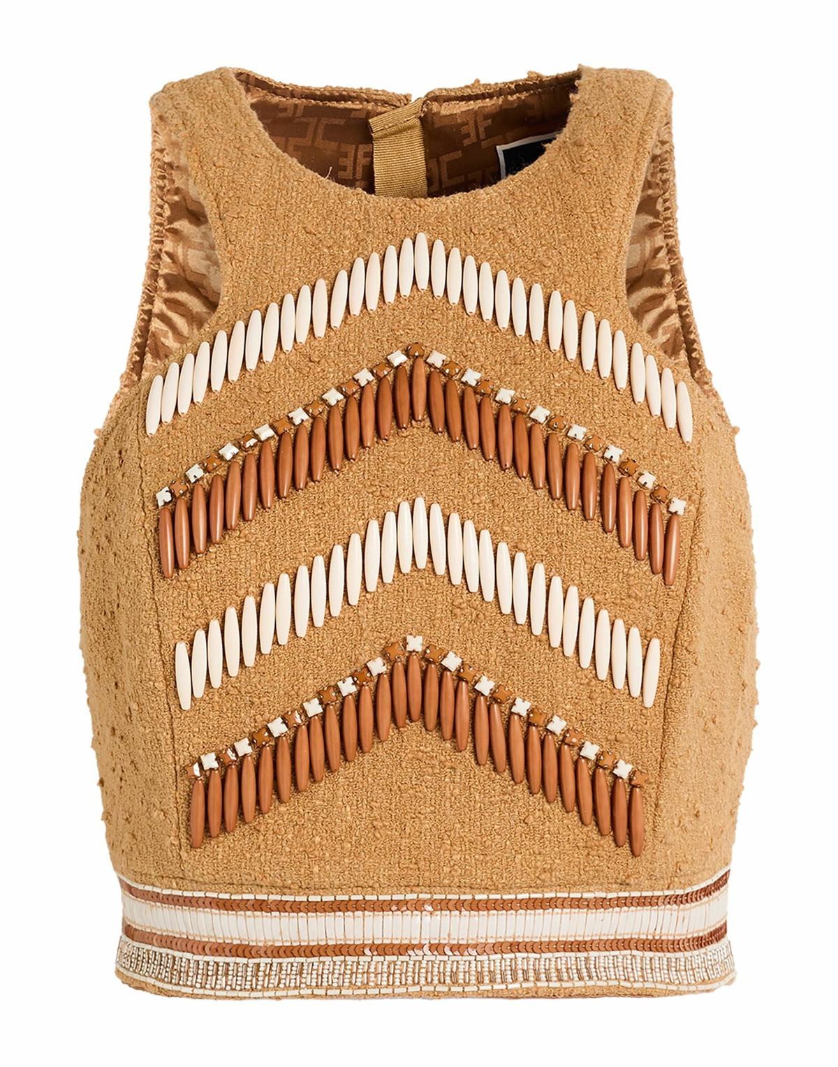 Elisabetta Franchi Womens Top Camel