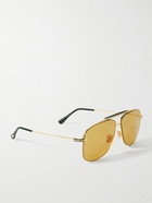 TOM FORD - Jaden Aviator-Style Gold-Tone and Acetate Sunglasses