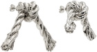 MM6 Maison Margiela Silver Knit Earrings