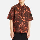 Stone Island Men's Scan Camo Ripstop-OVD Short Sleeve Shirt in Black