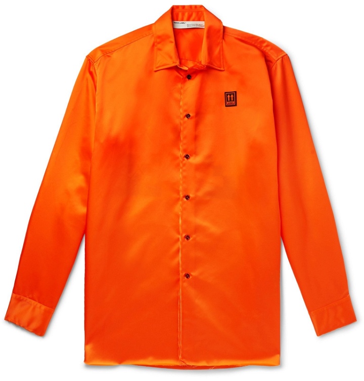 Photo: Off-White - Oversized Logo-Appliquéd Nylon Shirt - Orange