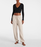 Alo Yoga Chill cotton-blend terry sweatpants