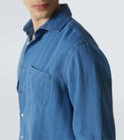 Frescobol Carioca Emilio herringbone denim shirt