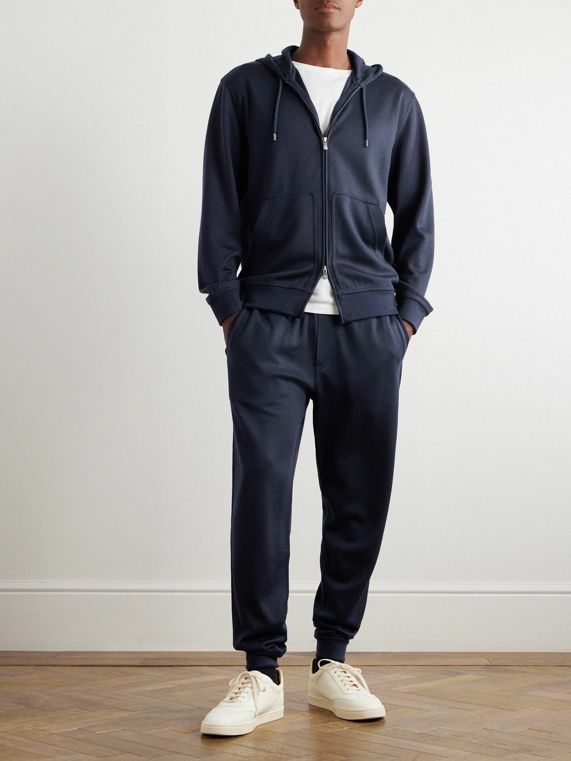 Brunello Cucinelli - Cashmere-Blend Zip-Up Hoodie - Blue Brunello
