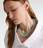 Ileana Makri Beaded necklace with chrysoprases, topaz, and diamonds