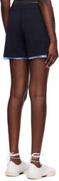 AMBUSH Navy Layered Suit Shorts