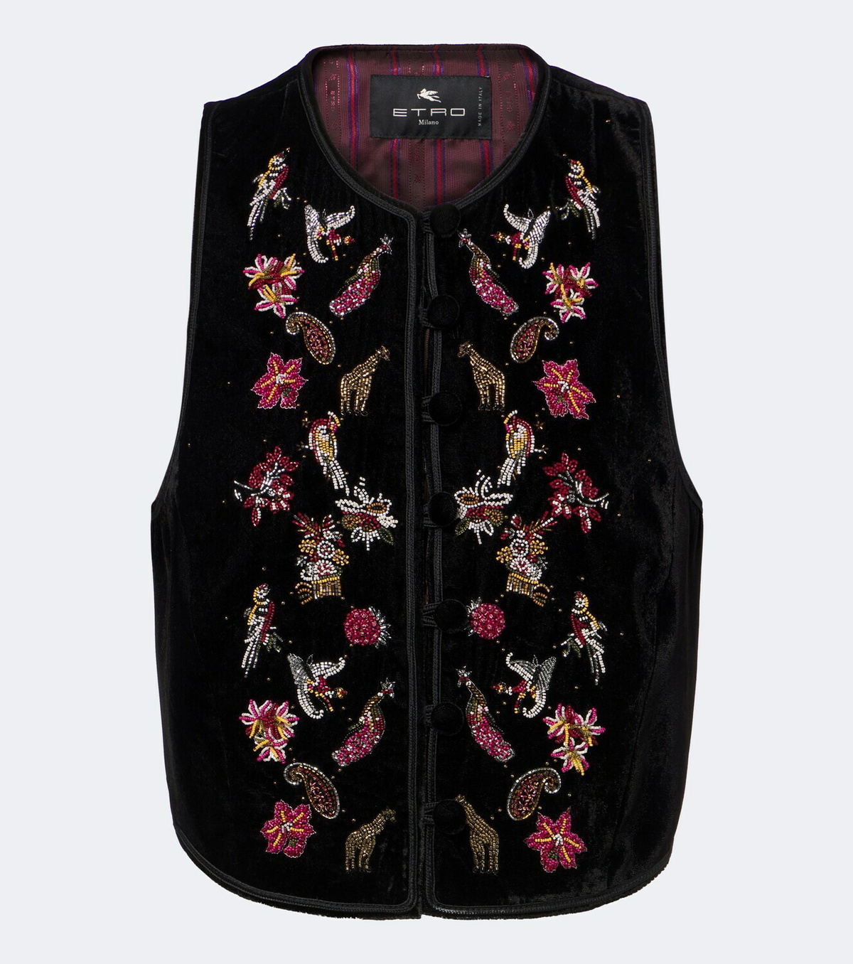 Etro Beaded velvet vest