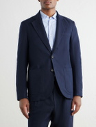 Oliver Spencer - Westbury Cotton-Blend Herringbone Suit Jacket - Blue