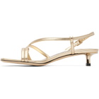 Jimmy Choo Gold Farris 35 Heeled Sandals