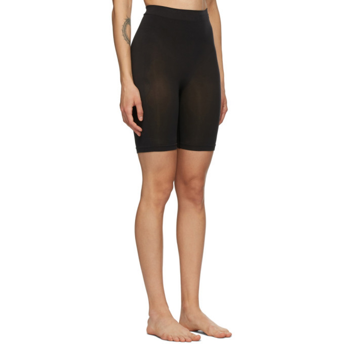 Buy SKIMS Grey Seamless Sculpt Mid-thigh Shorts for Women in