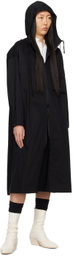 Y's Black Hooded Coat