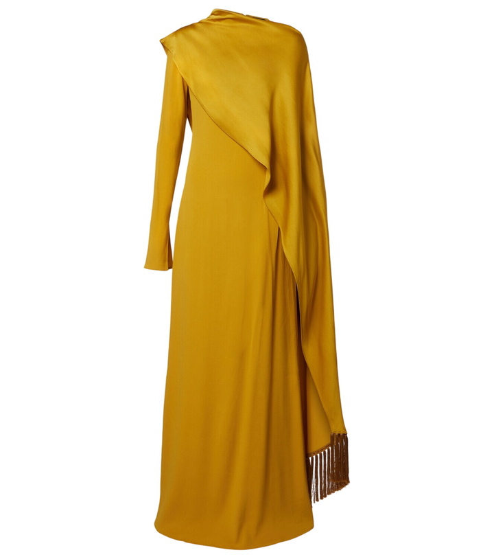 Photo: Taller Marmo Mounia caped crêpe cady gown