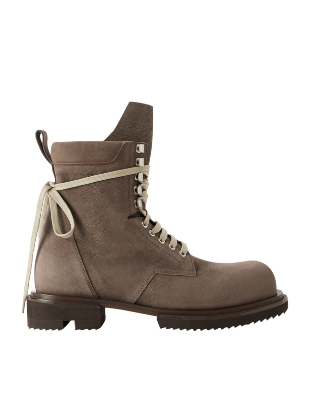 Photo: Rick Owens - Army Gabe Full-Grain Nubuck Boots - Brown