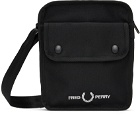 Fred Perry Black Branded Messenger Bag