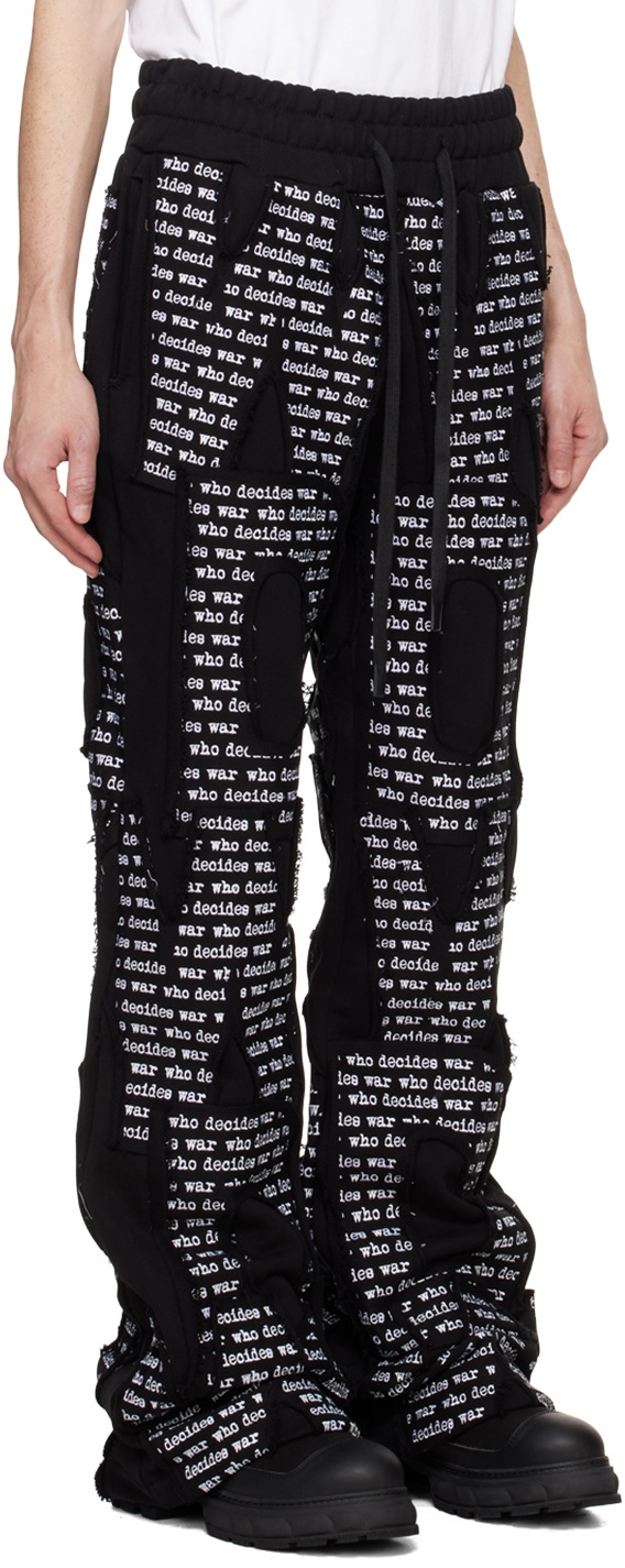 Who Decides War Black WDW Overlay Sweatpants